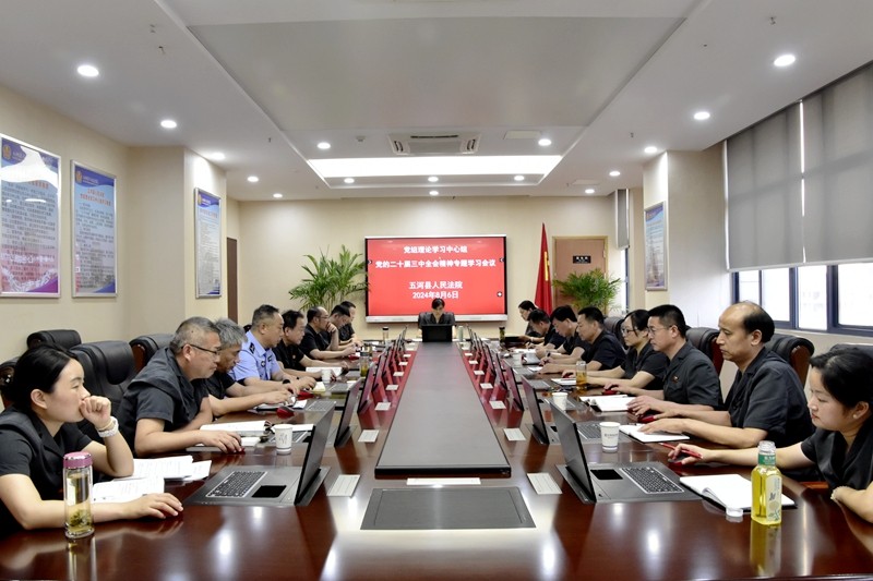 五河县人民法院专题学习党的二十届..
