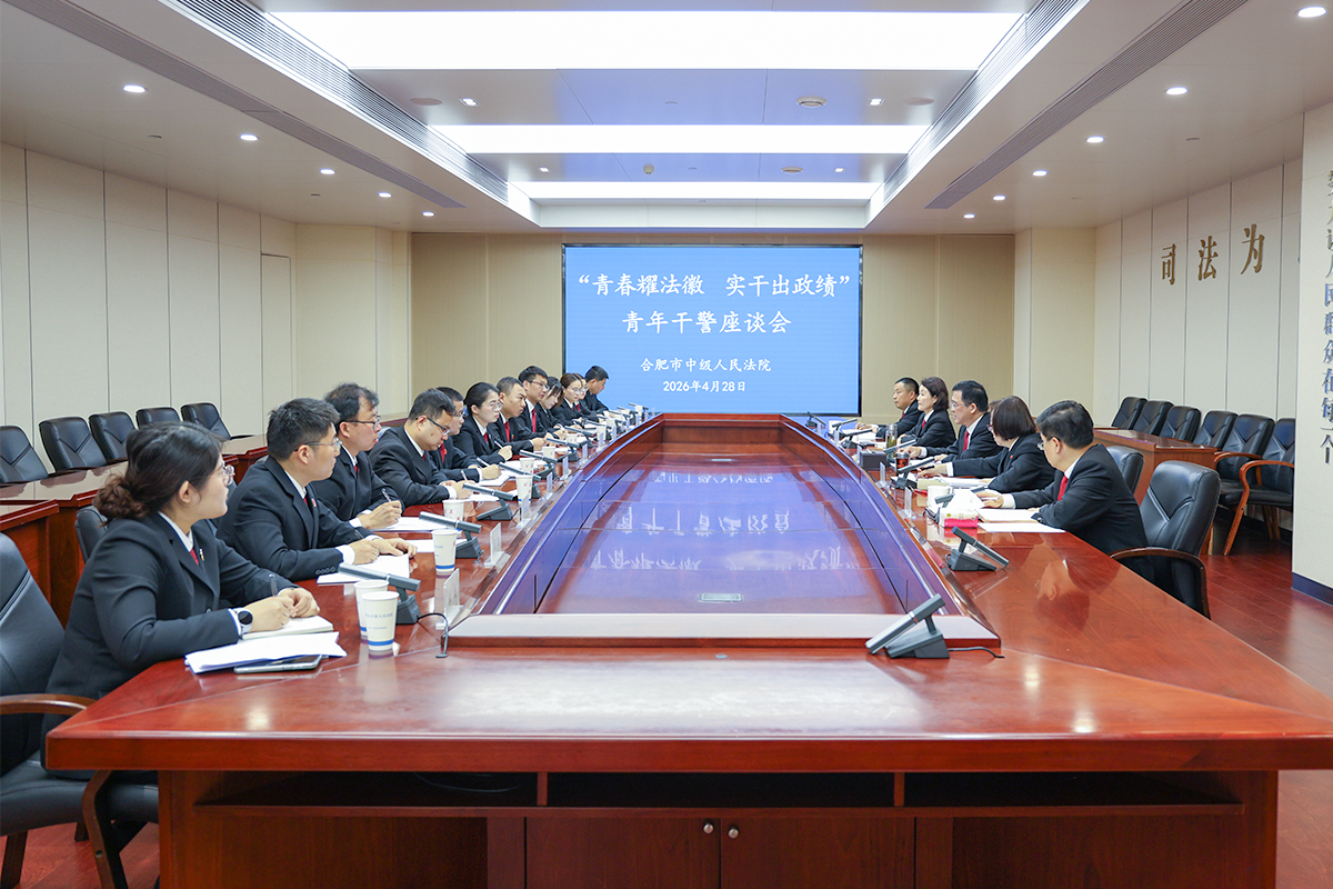 以正确政绩观引领青春航向 合肥市中院召开迎五四..