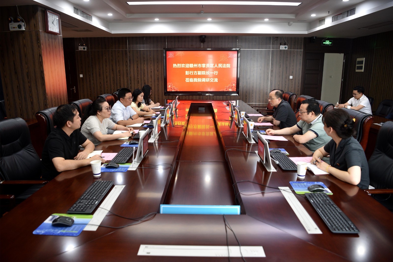 赣州市章贡区法院到合肥高新区法院考察交流