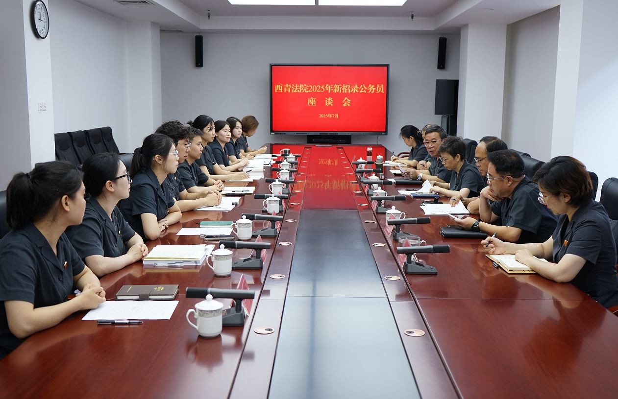 系好履职“第一粒扣子” 激发青年干警使命担当——西青法院召开2025年新招录公务员座谈会
