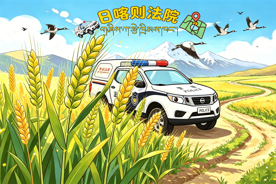 穿梭于高原青稞田间的车载流动法庭